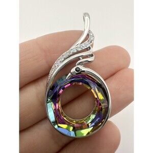 Kate Lynn Crystal Cut Glass Phoenix Pendant  "Rise from the Ashes